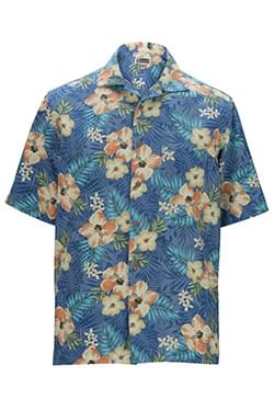 Edwards Hospitality Shirts, Blouses, Polos & Camps Hibiscus Multi-Color Camp Shirt-Edwards