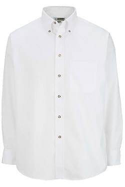 Edwards Hospitality Shirts, Blouses, Polos & Camps Mens Easy Care Long Sleeve Poplin Shirt-Edwards