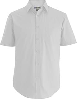 Mens Essential Broadcloth Shirt Short Sleeve-