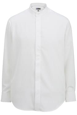 Edwards New Products for Hospitality Mens Batiste Banded Collar Shirt-Edwards