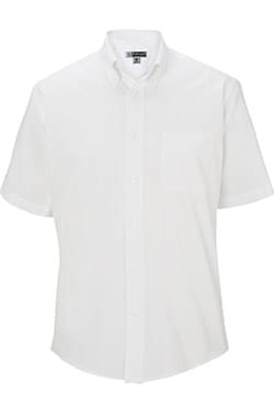 Mens Pinpoint Oxford Shirt - Short Sleeve-Edwards