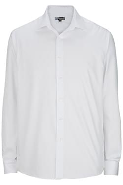 Edwards Corporate Hospitality Tops FRONT OF THE HOUSE Mens Oxford Wrinkle-Free Point Collar Dress Shirt-Edwards