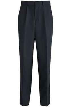 Mens Pleated Front Poly/Wool Pant-Edwards