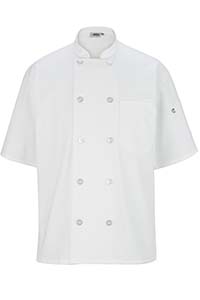 10 Button Short Sleeve Chef Coat-Edwards