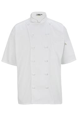 12 Button Short Sleeve Chef Coat With Mesh-Edwards