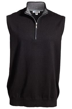 Edwards Front of the House wear for Hospitality & Corporate- Quarter Zip Fine Gauge Sweater Vest-Edwards