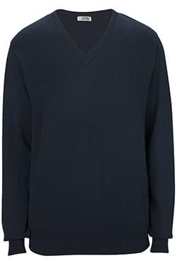 V-Neck Cotton Blend Sweater-