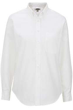 Edwards Hospitality Shirts, Blouses, Polos & Camps Ladies Long Sleeve Oxford Shirt-Edwards
