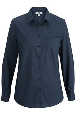 Edwards Corporate Hospitality Tops FRONT OF THE HOUSE Ladies L/S Stretch Poplin Blouse-Edwards