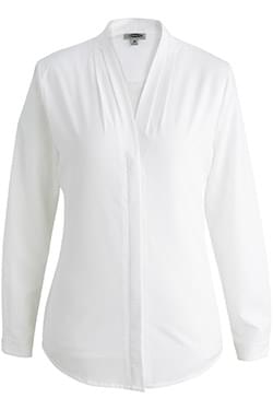 Edwards Corporate Hospitality Tops FRONT OF THE HOUSE Ladies V-Neck Ls Blouse-Edwards