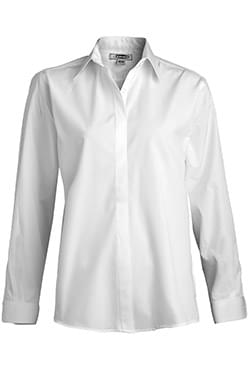 Edwards Hospitality Shirts, Blouses, Polos & Camps Ladies Cafe Shirt-Long Sleeve-Edwards
