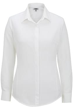 Edwards Hospitality Shirts, Blouses, Polos & Camps Ladies Batiste Cafe Shirt-Edwards