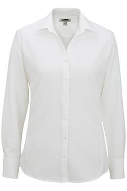 Edwards Corporate Hospitality FRONT OF THE HOUSE New Products Tops Ladies Batiste Long Sleeve Blouse-Edwards