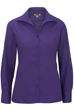 Edwards Corporate Hospitality Shirts, Blouses, Polos & Camps FRONT OF THE HOUSE Ladies Lightweight Open Neck Poplin Blouse-Long Sleeve-Edwards