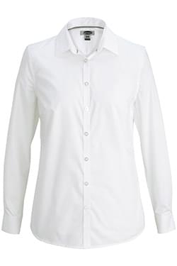 Edwards Corporate Hospitality Tops FRONT OF THE HOUSE Ladies L/S Stretch Broadcloth Blouse-Edwards