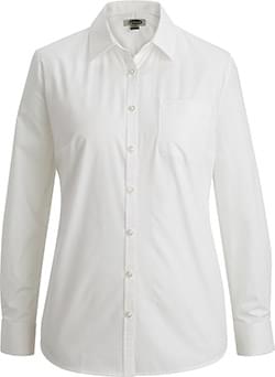Ladies Essential Broadcloth Shirt Long Sleeve-Edwards