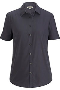 Ladies Essential Broadcloth Shirt Short Sleeve-Edwards