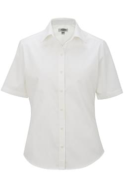 Edwards Hospitality Shirts, Blouses, Polos & Camps Ladies Cottonplus Short Sleeve Twill Shirt-Edwards