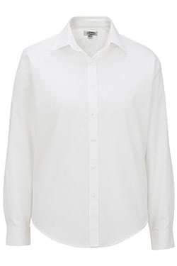 Edwards Hospitality Shirts, Blouses, Polos & Camps Ladies Pinpoint Oxford Shirt - Long Sleeve-Edwards