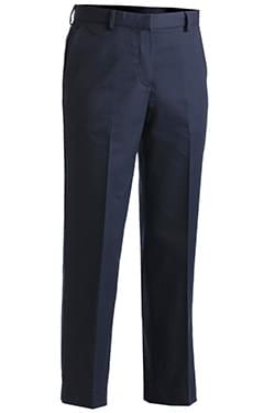 Ladies Business Casual Flat Front Chino Pant-Edwards