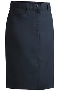 Ladies Blended Chino Skirt-Medium Length-Edwards