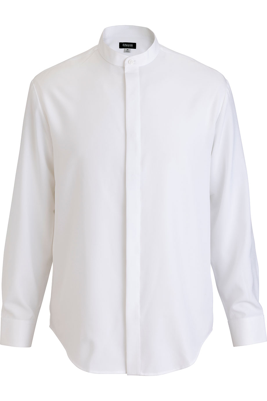 EDWARDS FLEXBATISTE BANDED COLLAR LONG SLEEVE MENS SHIRT-Edwards
