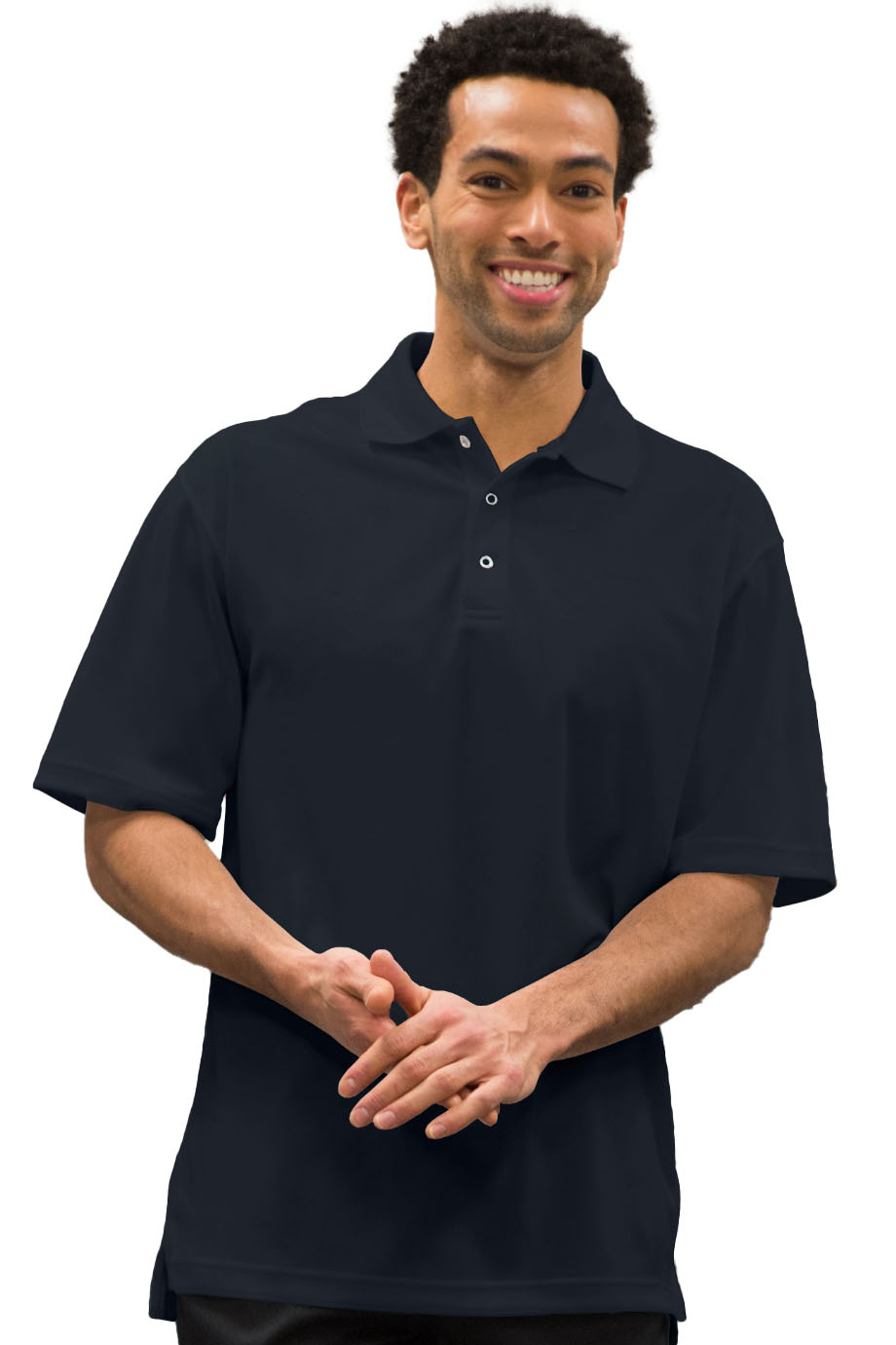 FOOD SERVICE MESH POLO WITH SNAP FRONT