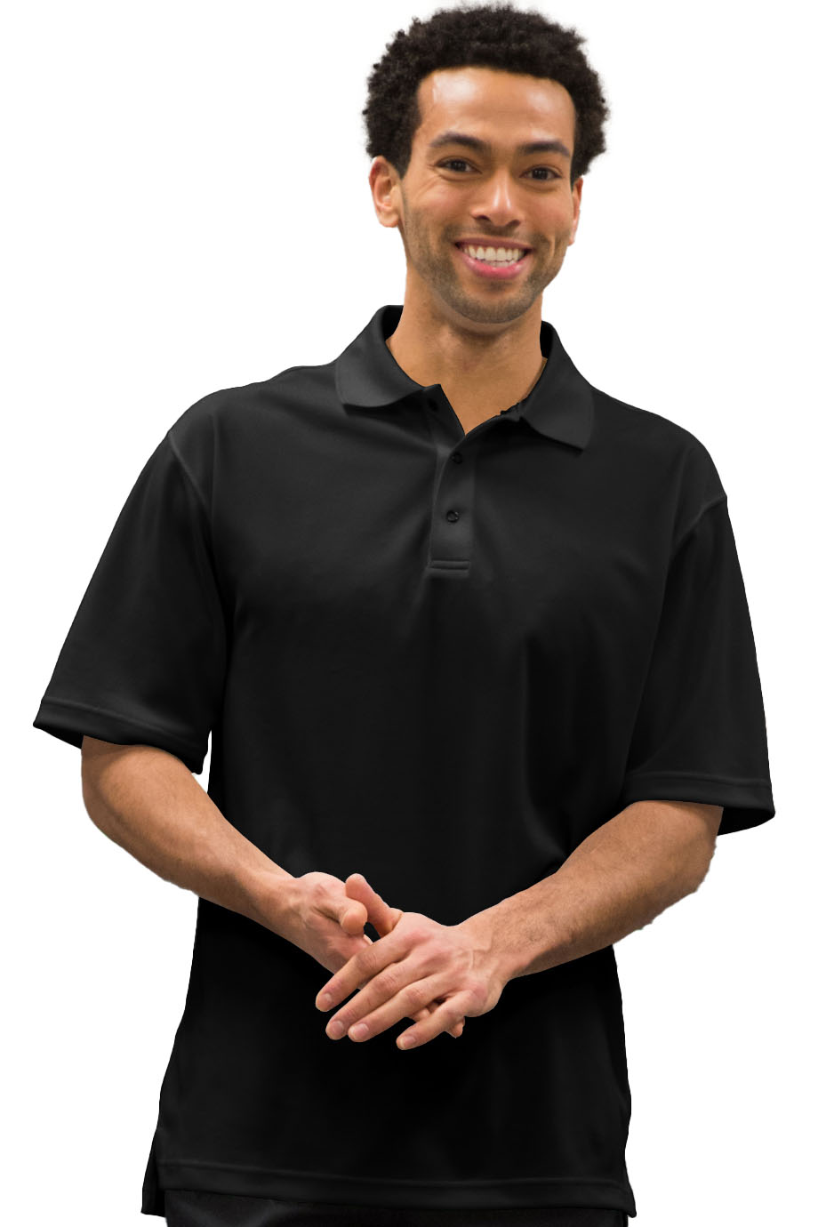 FOOD SERVICE MESH POLO WITH SNAP FRONT