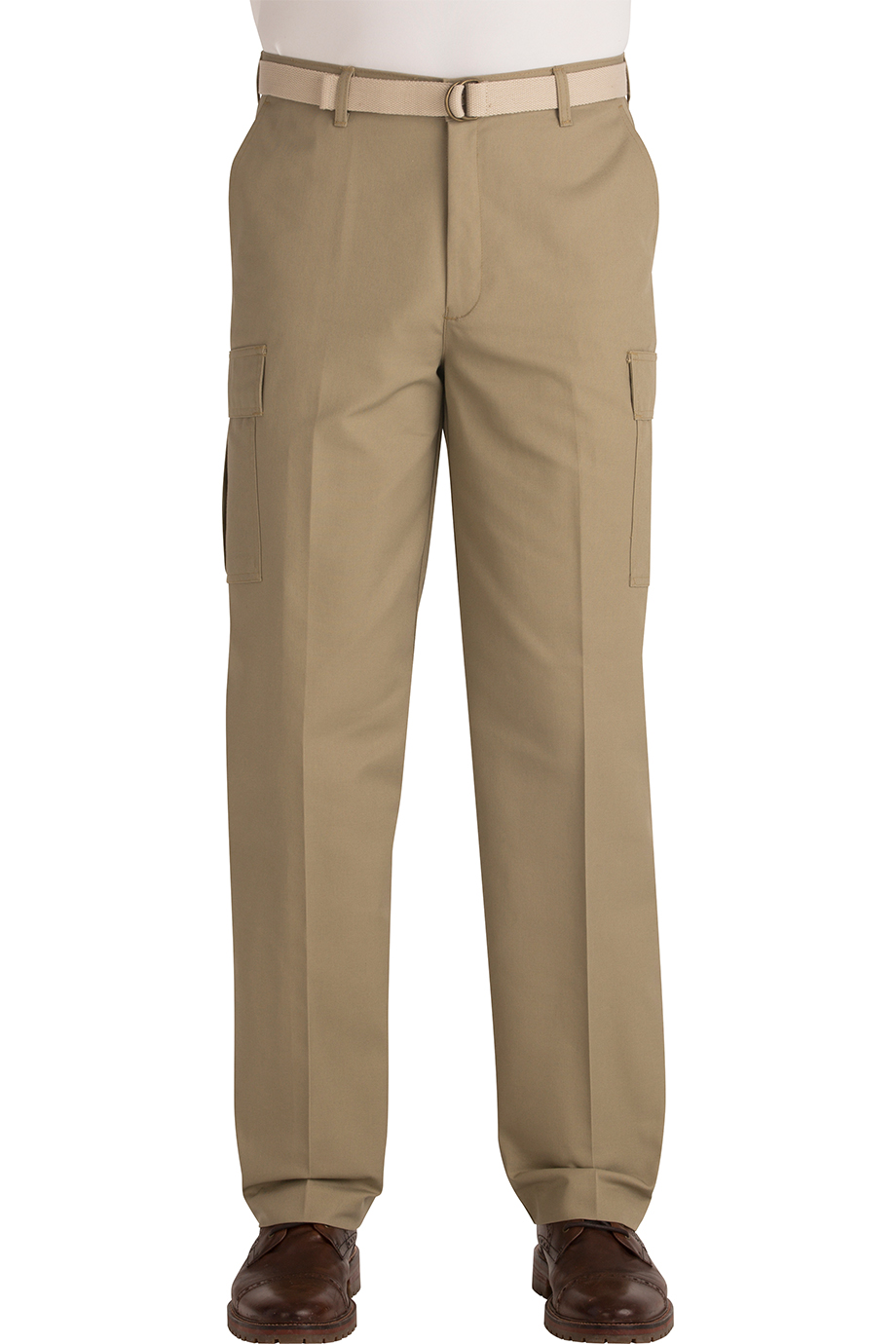 Ed Garments MenS 2568 Two Cargo Pockets Utility Pants Tan 32-28 
