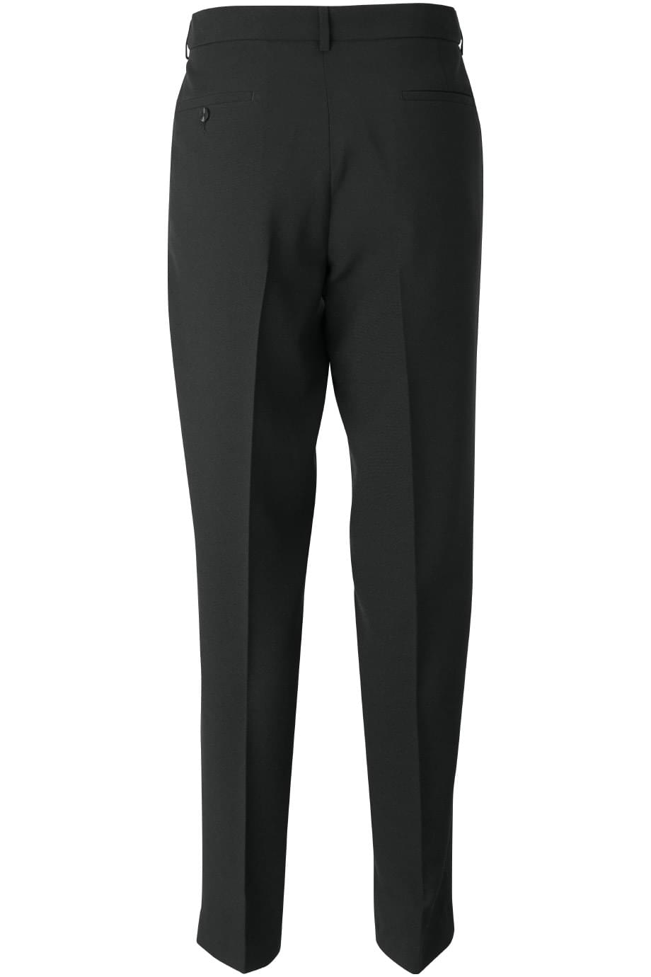 Buy Men Black Regular Fit Solid Flat Front Formal Trousers Online - 718454