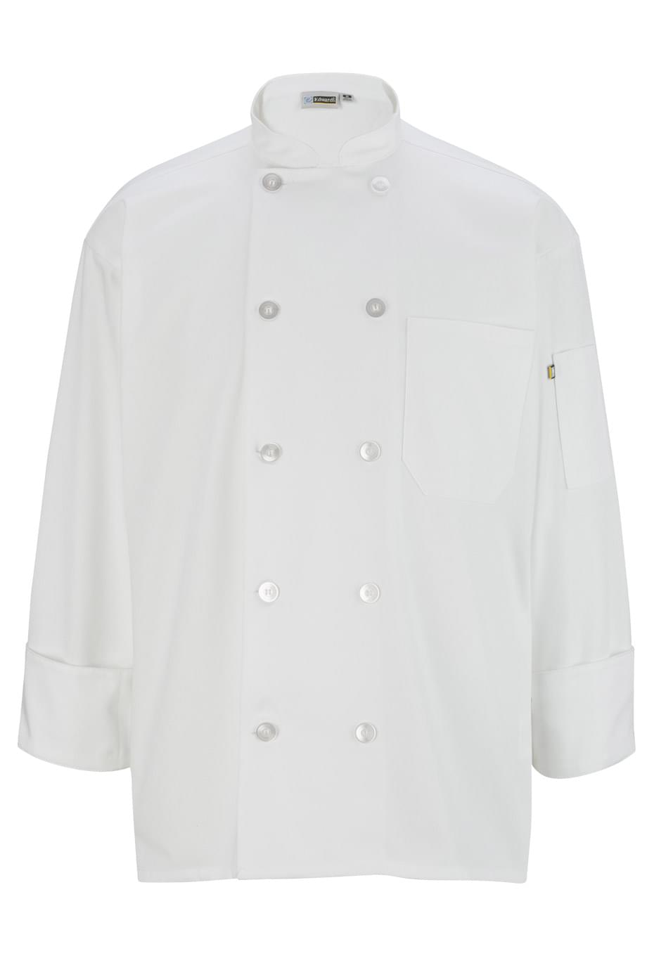 0402 Free Shipping XS to 3XL Classic 10 Button Chef Coat White 