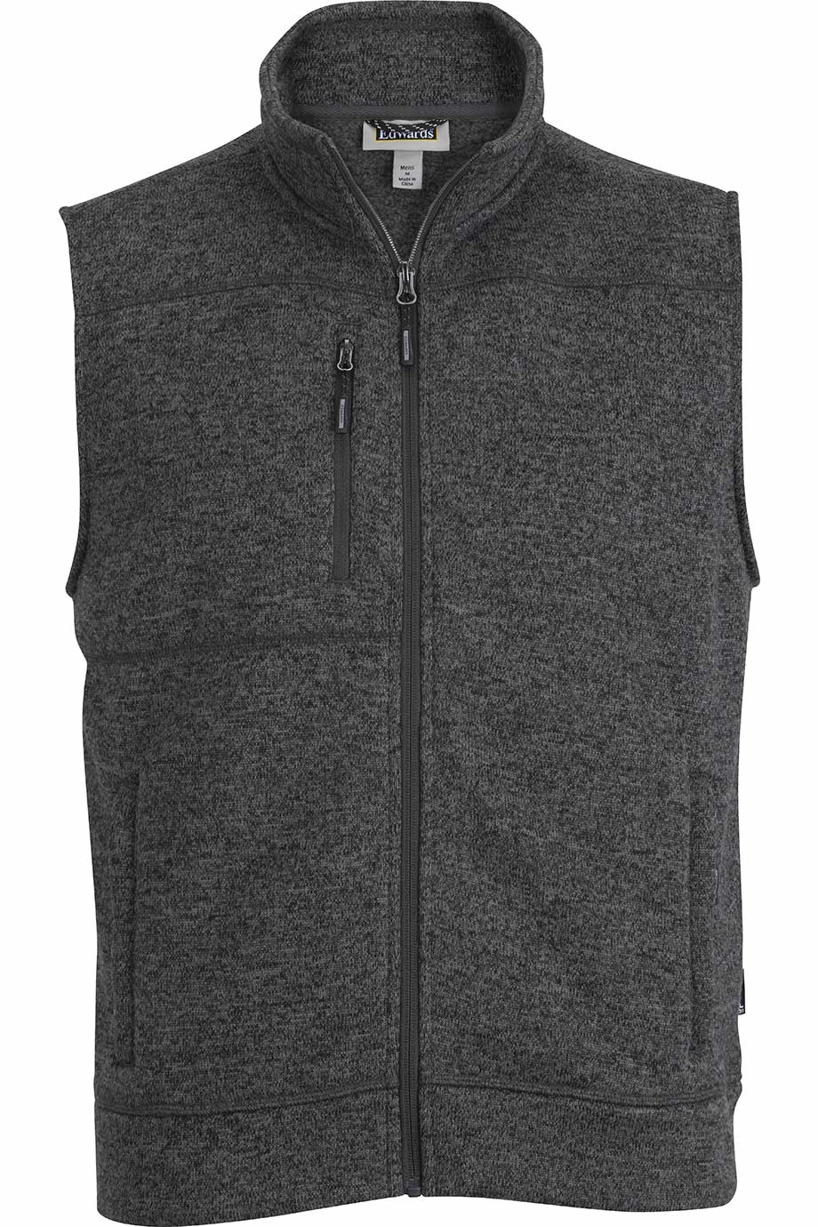 SWEATER KNIT FLEECE VEST WITH POCKETS