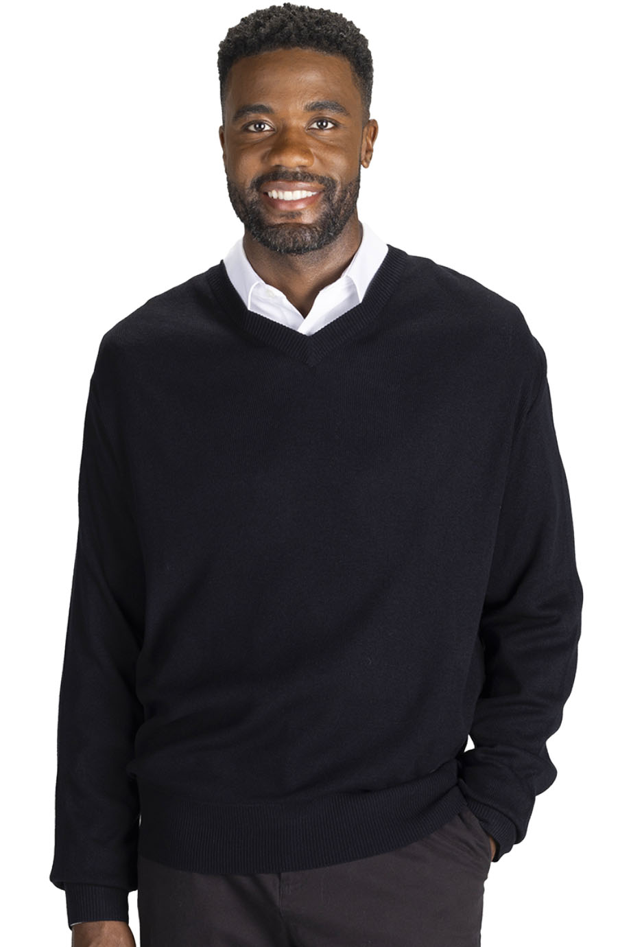 ESSENTIAL V-NECK ACRYLIC SWEATER | Edwards Garment