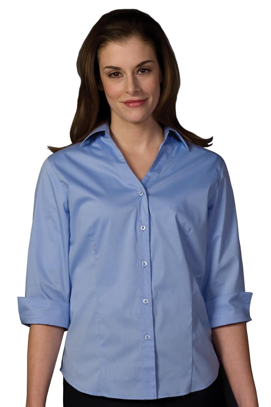 STRETCH BROADCLOTH BLOUSE