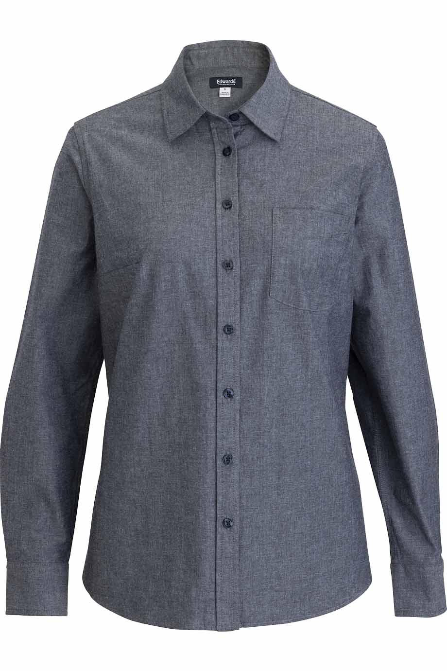 EDWARDS CHAMBRAY LONG SLEEVE LADIES SHIRT-Edwards