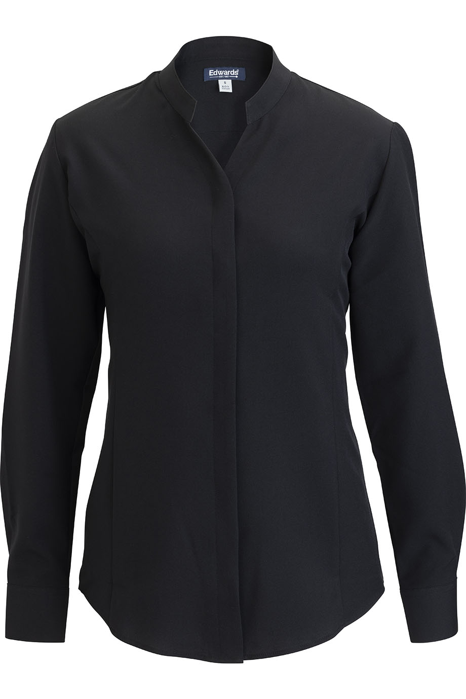 EDWARDS FLEXBATISTE STAND UP COLLAR LONG SLEEVE LADIES SHIRT-Edwards