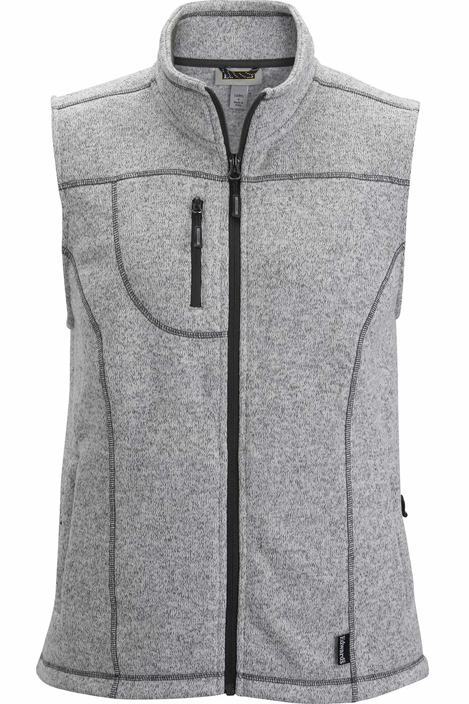 SWEATER KNIT FLEECE VEST WITH POCKETS