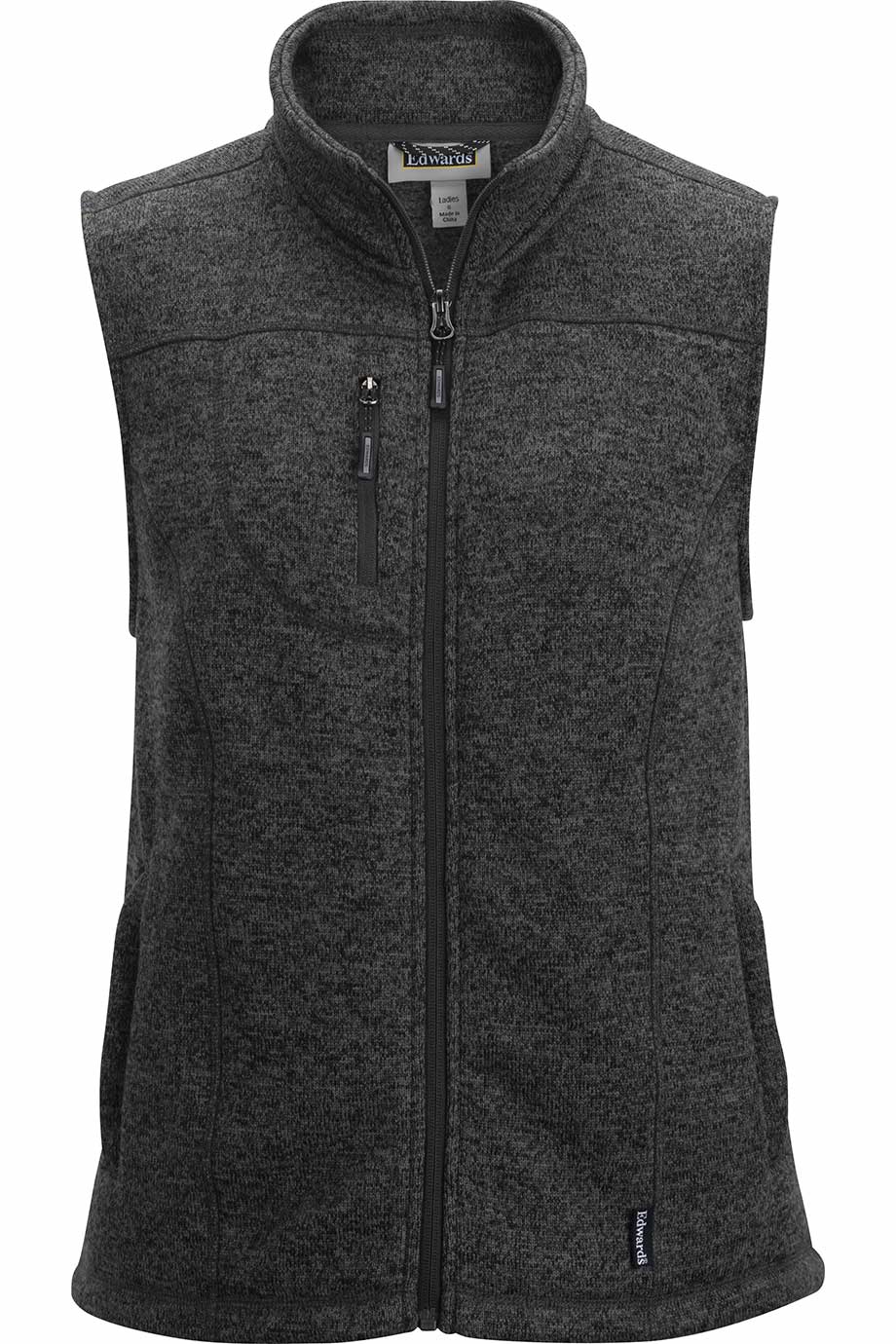 SWEATER KNIT FLEECE VEST WITH POCKETS