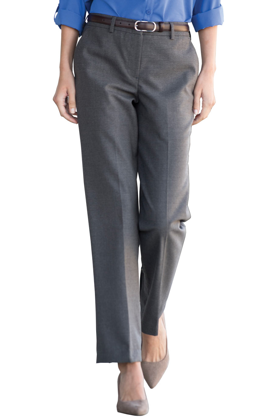 WASHABLE WOOL FLAT FRONT PANT