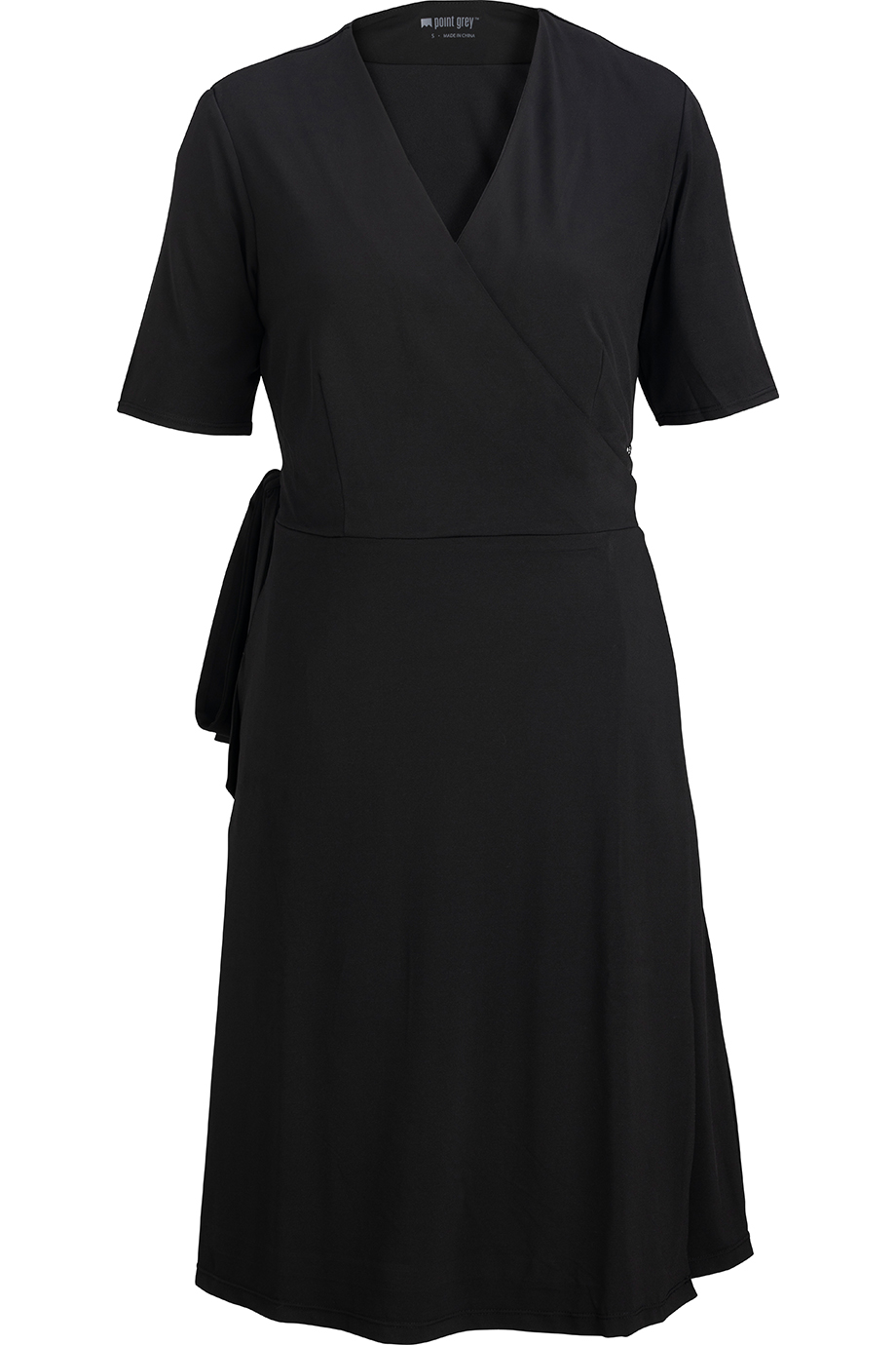 EDWARDS POINT GREY LADIES WRAP DRESS-Edwards