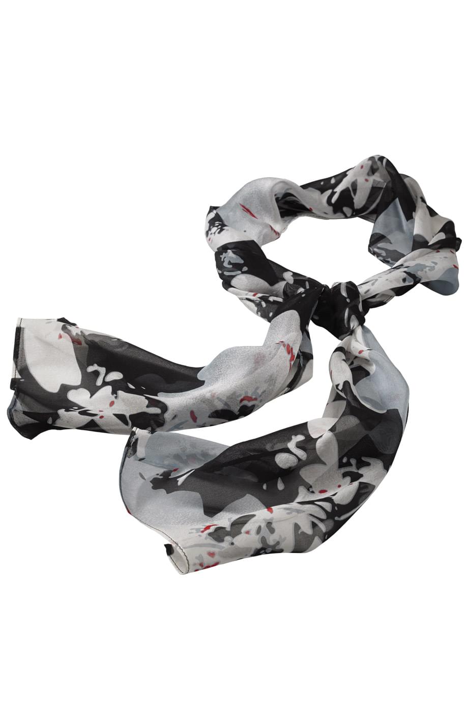 SPATTER FLORAL CHIFFON SCARF