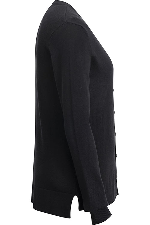 CREW NECK CARDIGAN WITH DROP TAIL | Edwards Garment